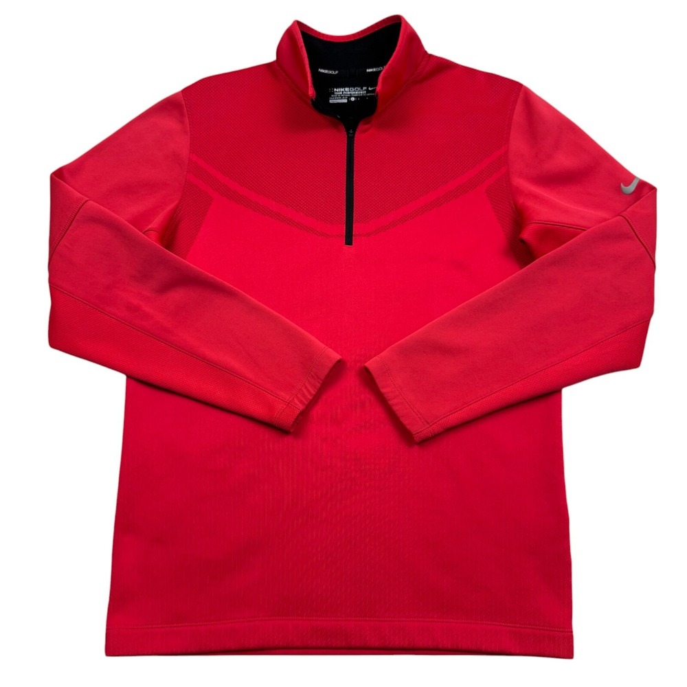 Nike Golf Men's Tour Performance 1/4 Zip Pullover Rory McIlroy Fleece Red Sz S